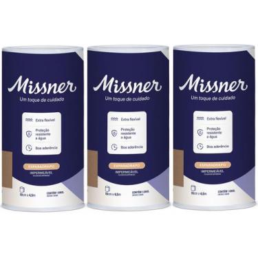 Imagem de 3 Unid Esparadrapo Impermeável Bege 10cm X 4,5m - Missner