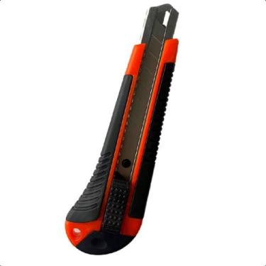 Imagem de Estilete Emborrachado 18mm C/ Refil 3 Lâminas 15,7cm Bestfer