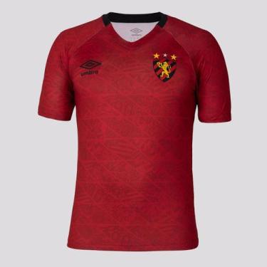 Imagem de Camisa Umbro Sport Recife Aquecimento 2025 Vermelha, G