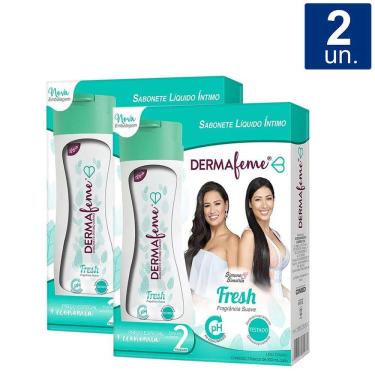 Imagem de Kit 2 unidades Sabonete Íntimo Dermafeme Fresh 2 Unidades 200ml cada Preço Especial