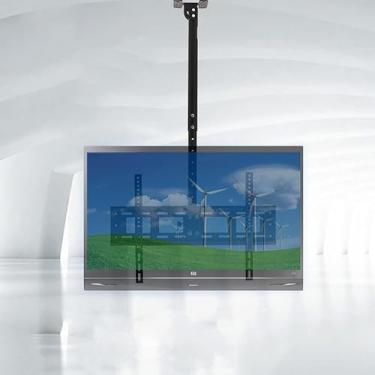 Imagem de CUTPOIY Suporte de parede para TV, suporte de parede para teto, TV, movimento total, rotação de 360 graus, inclinação giratória, suporte de TV, pode virar 90° para TVs de 26 a 70 polegadas (0,65 a