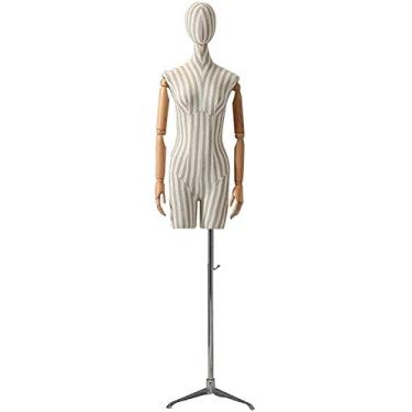 Imagem de CUTPOIY Manequim de alfaiate manequim manequim busto desfile de moda moda designer roupas vestidos de casamento modelos manequins (prata médio)