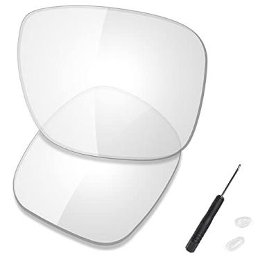 Imagem de SAUCER Lentes de substituição premium e chave de fenda H20 e peças de nariz para óculos de sol Oakley Holbrook Metal OO4123 High Defense - HD Clear