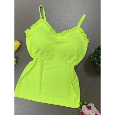 Imagem de modas regata canelada - NoBrand, Verdelimao, P