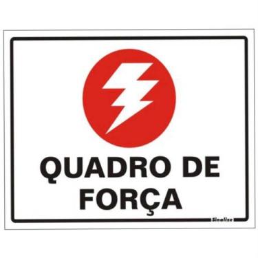 Imagem de Placa de Poliestireno Auto-Adesiva 20x15cm Quadro de Força - 220 AK - 