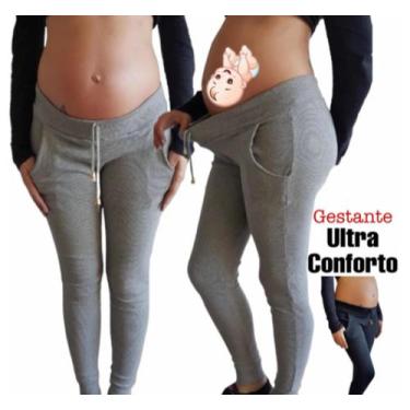 Imagem de Calça Gestante Algodão C/ Elastano Grávida Ultra Confortável - Wild, C