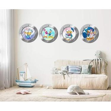 Imagem de Adesivo De Parede Escotilha Pato Donald E Margarida - Lojinha Da Luc A