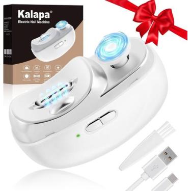 Imagem de Cortador de unhas elétrico Kalapa 3 em 1 com polimento e luz LED