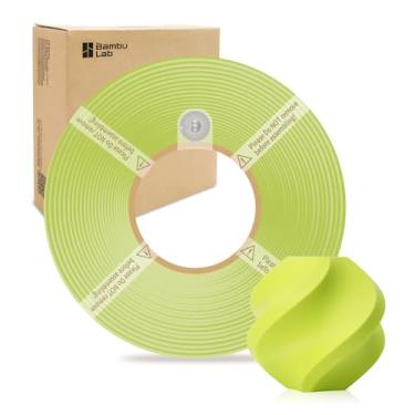 Imagem de Filamento de refil básico PLA 1,75 mm de alta velocidade, fácil de imprimir, ecológico com RFID para Bambu Lab X1, X1C, P1S, P1P, A1, A1 MINI AMS 1KG (2,2 lbs) Exclui carretel +/- 0,03 mm (verde maçã