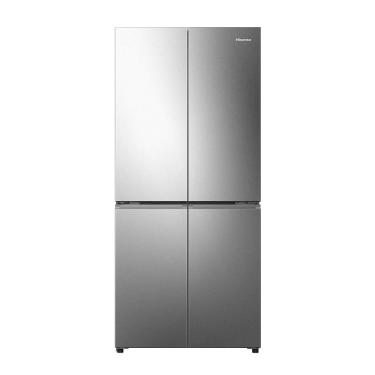 Imagem de Geladeira 456L Hisense RQ5P470 Side By Side Multi Door Inverter Wi-Fi Metal Cooling Prateleiras de Vidro Inox