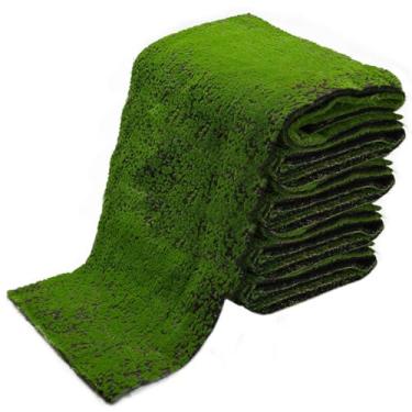 Imagem de NAHARO Tapete de musgo artificial de 599 cm x 101 cm - Grama de musgo verde falsa realista para decoração interna e externa - Relva macia, exuberante e natural para jardins de fadas, casa, escritório