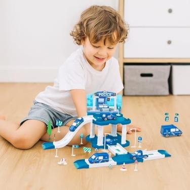 Imagem de Pista Estacionamento de Brinquedo policial com 40 Peças