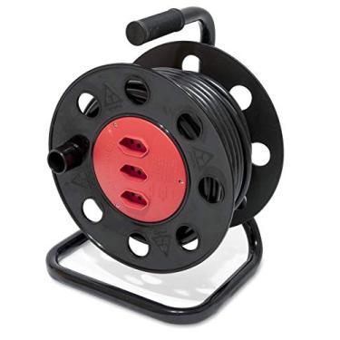 Imagem de Extensão elétrica profissional 20A de 3 tomadas em Carretel com 20m de cabo Multicraft