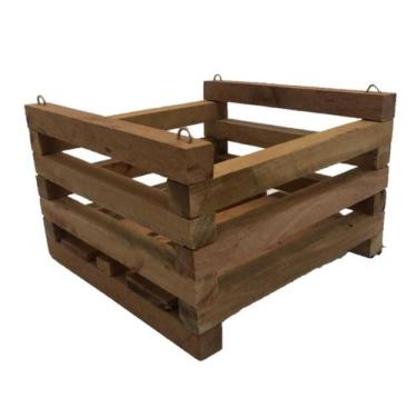 Imagem de Cachepô de Madeira Resistente para Orquídeas 20cm X 20cm - Orquivitro