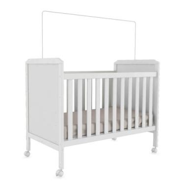 Imagem de Berço Moveis Peroba Cloe minicama Americano MDF, Branco