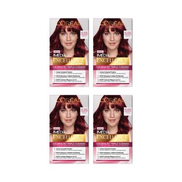 Imagem de Coloraçao Imedia 6.66 Vermelho Intenso-Kit C/4Un