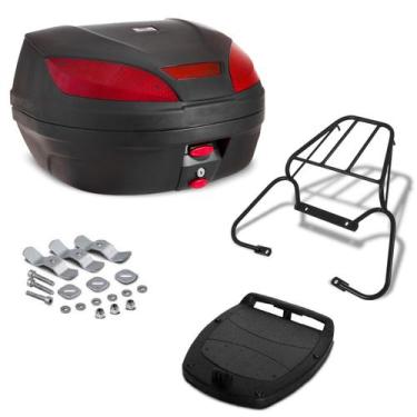 Imagem de Baú Bauleto 52 Litros Pro Tork Com Bagageiro Moto Honda Nx 400 Falcon 