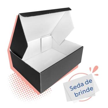 Imagem de Kit 20 Caixas de Papelão Montável para Correio, Sedex, Marketplace e E-commerce Resistente, Sustentável e Fácil de Montar Eco Box (Preta)