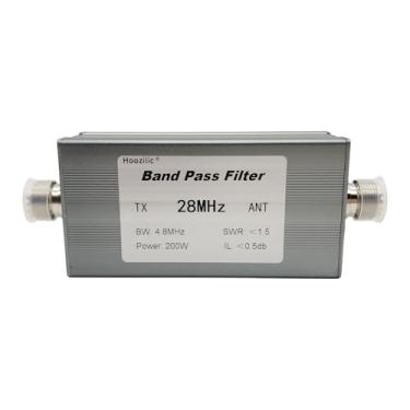 Imagem de Hoozilic Filtro de passagem de banda de ondas curtas de 200 W, filtro LC com conector fêmea M, filtro de antena de alto isolamento para rádio amador (28 MHz)