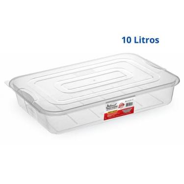 Imagem de Pote Bandeja Multiuso 10 Litros com Tampa Freezer, Padaria,Churrasco,S