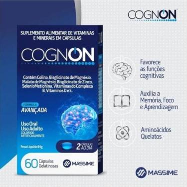Imagem de Suplemento Cognon Original 60 Capsulas Vitaminas E Minerais = Cogmax -