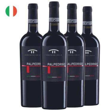 Imagem de Kit com 4 Vinhos Italiano Tinto Seco Palpedrigo Campodelsole 750ml - B