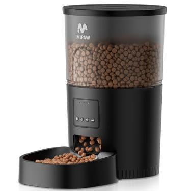 Imagem de Alimentador automático para gatos: Dispensador de ração seca para animais de estimação 3L, controle programável, potência dupla, design antientupimento, 10 refeições por dia, alimentador lento para