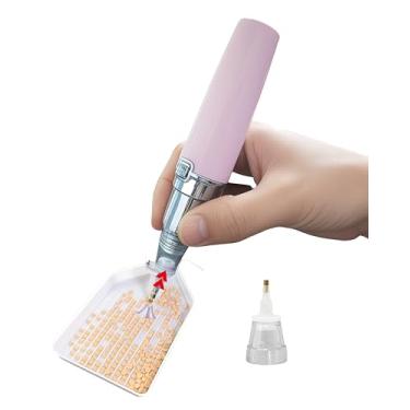 Imagem de LQCHAOMAI Caneta elétrica de pintura de diamante, caneta de pintura de diamante com bomba de vácuo ajustável de sucção para adultos