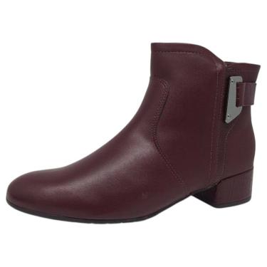 Imagem de Bota Feminina Cano Baixo Salto Bloco Conforto Comfortflex