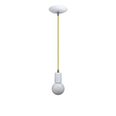 Imagem de Pendente Uno, Cromalux, 301104, 25 W, Branco/Amarelo