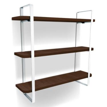 Imagem de Prateleira Tripla Nicho Hone Modelo Industrial Decoração Casa 60x15 Br