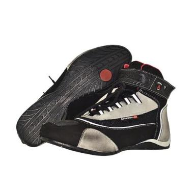 Imagem de Tênis Masculino Motociclista Preto Alvejado Couro DIfranca - 320 - Atr