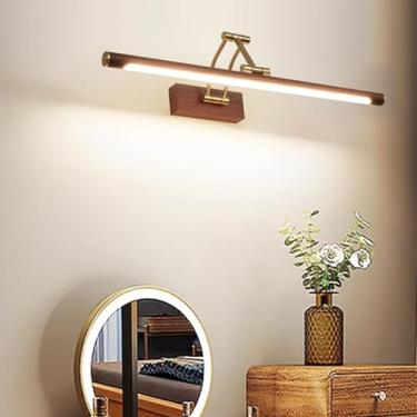 Imagem de Luz de parede LED para espelho de banheiro 180° lâmpadas de parede giratórias ajustáveis para moldura de quadro, arandelas de parede internas de metal moderno para barbear maquiagem sala de estar