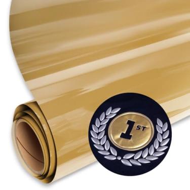 Imagem de Siser Folha Easy Puff Metallic HTV 30 x 30,5 cm (ouro) – Vinil de transferência de calor inchado – Compatível com cortadores Siser, Cricut e Silhouette – Certificado CPSIA