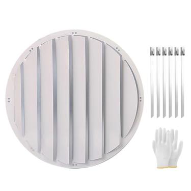 Imagem de MAAOBR Placa guia de ar para unidade externa de ar-condicionado, tela de proteção para saída de ar em aço galvanizado, defletor anti-sopro direto(Round,58cm/22.8in)