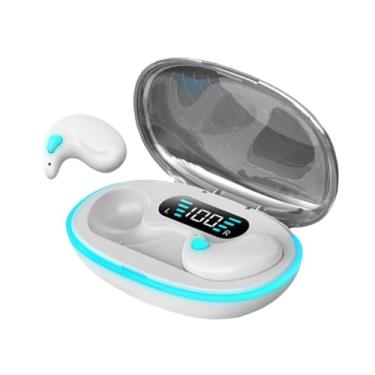 Imagem de Generic Fones de ouvido intra-auriculares Fones de ouvido para trabalho Viagem LED Display digital Redução de ruído Fone de ouvido com estojo de carregamento, Branco