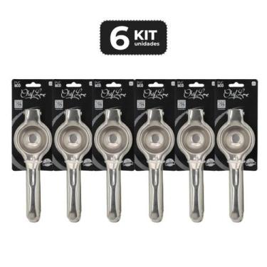 Imagem de Kit 6 espremedor inox para limao 20cm - Chef Line