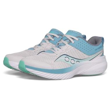 Imagem de Saucony Tênis infantil unissex Kinvara 14 de renda aos dedos, Cinza/azul, 5 Big Kid