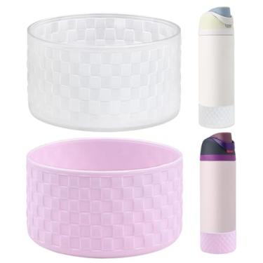 Imagem de HEYSKAY 2 peças de bota de silicone para garrafa de água Owala Flask 680 g, capa protetora antiderrapante para Owala Twist, garrafa de água de aço inoxidável FreeSip and Flip sem BPA Base inferior da
