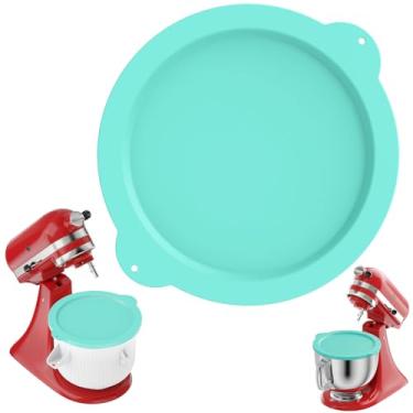 Imagem de LETOMS Capas de silicone para tigela de sorvete KitchenAid, tampa de silicone compatível com batedeira de cabeça inclinada KitchenAid, tigelas de aço inoxidável de 4,5 a 5 litros, segura para