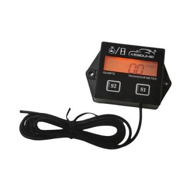Imagem de Tacômetro Digital LCD Para Carro, Moto, Barco E ATV Com Medidor De Hor