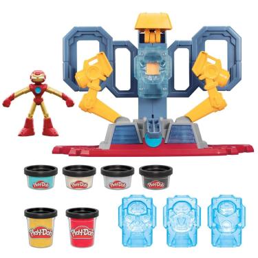 Imagem de Playset Play-Doh Marvel Iron Man Armor Maker Lab com luzes