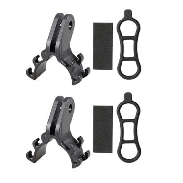 Imagem de ZHYOHEN Suporte de montagem ajustável para lanterna de bicicleta, 2 peças, suporte de luz ajustável para ciclismo, adaptador de plástico