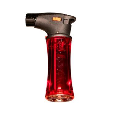Imagem de Maçarico de Mesa, Vermelho, Com acendimento Automático, Recarregável com Gás Butano