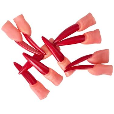 Imagem de GORGECRAFT 10 peças grandes de garras de dedo de bruxas, unhas falsas, flecha, argolas, pontas dos dedos, atmosferas de terror adereço para LAPR Halloween Gótico Vampiro Zumbis baile de máscaras