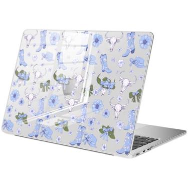 Imagem de BlHMCASE Compatível com MacBook Air de 13,5 polegadas M4 M3 M2 2025-2022 A3240 A3113 A2681 versão, linda capa rígida protetora floral Western Cowgirl para MacBook Air 13.6