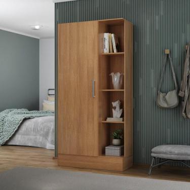 Imagem de Sapateira para Quarto 1 Porta 7 Prateleiras Espresso Móveis