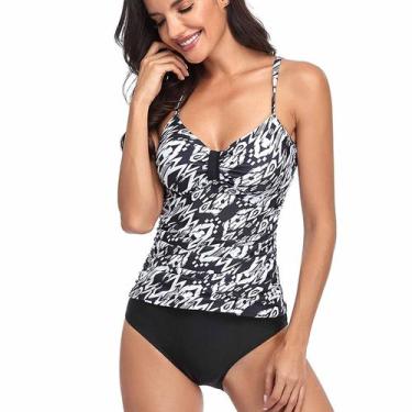 Imagem de Biquínis de cintura alta feminino maiô feminino retro beachewear conju