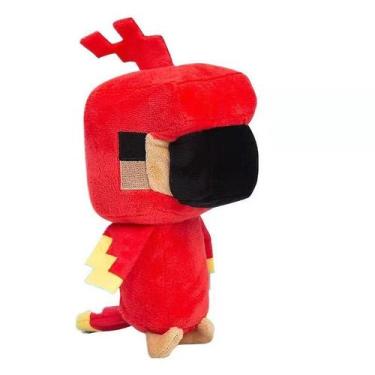 Imagem de Brinquedo de pelúcia Minecraft Kids Red Parrot 18cm - Gloome Store