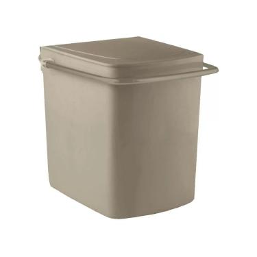 Imagem de Lixeira 24x29x25,5cm Alça Curta Champagne - 1171- Cris-metal Lixeira 24x29x25,5cm Alca Curta Champagne 1171 Cris Metal